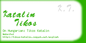 katalin tikos business card